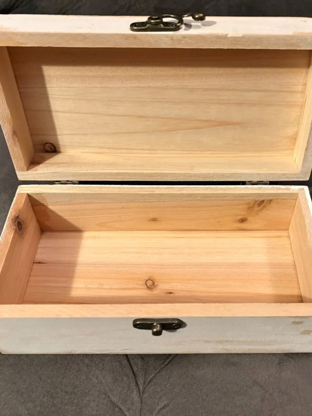 Carved Mango Wooden Box-Rustic Farmhouse w/ Hinged Lid-Whitewashed-8